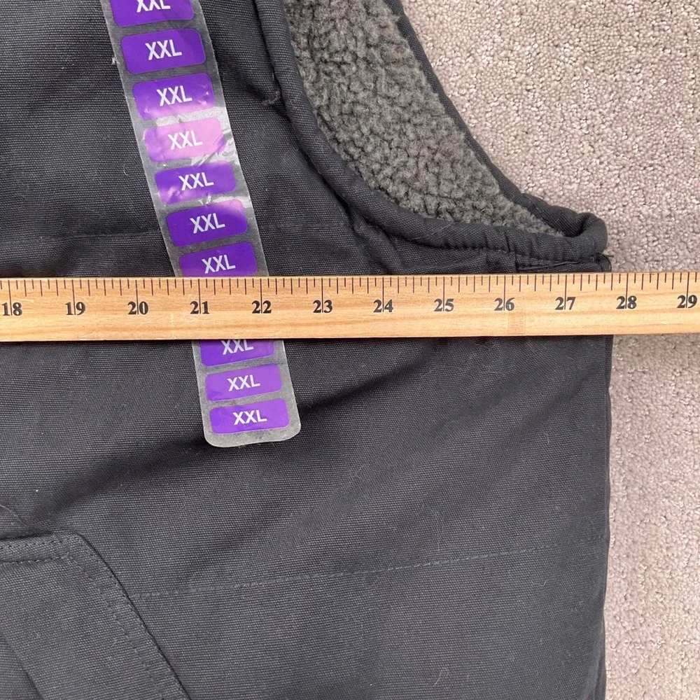 Lee‎ Premium Select Vest Mens 2XL Gray Sherpa Lined Workwear Winter Chore Canvas